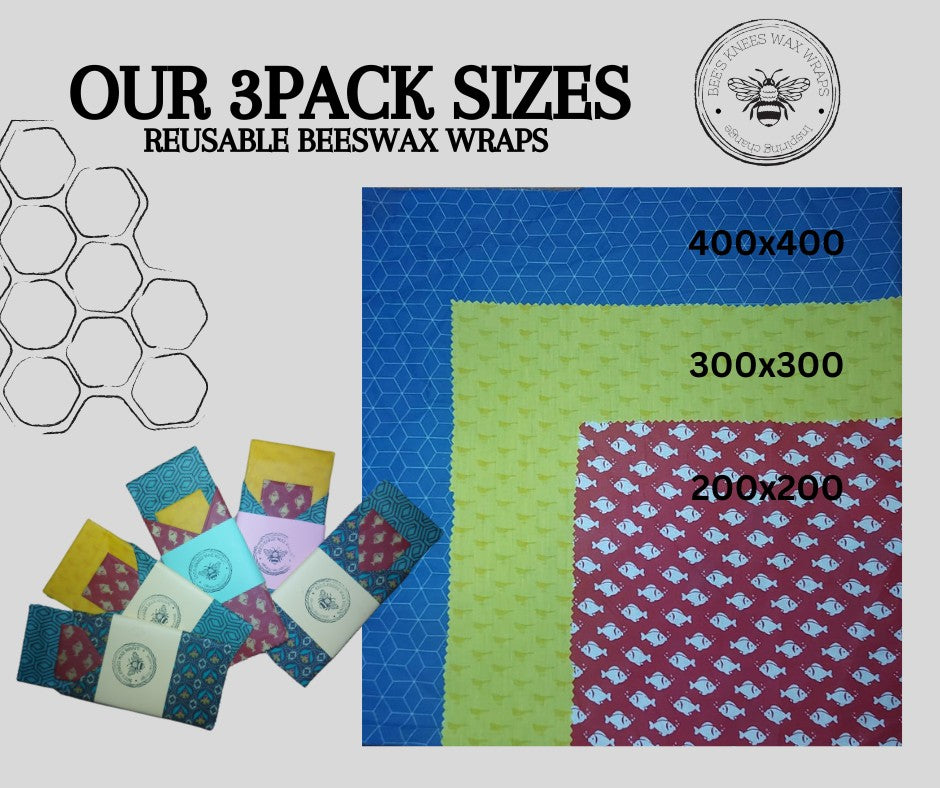 Large 3 Pack - Wax Wraps