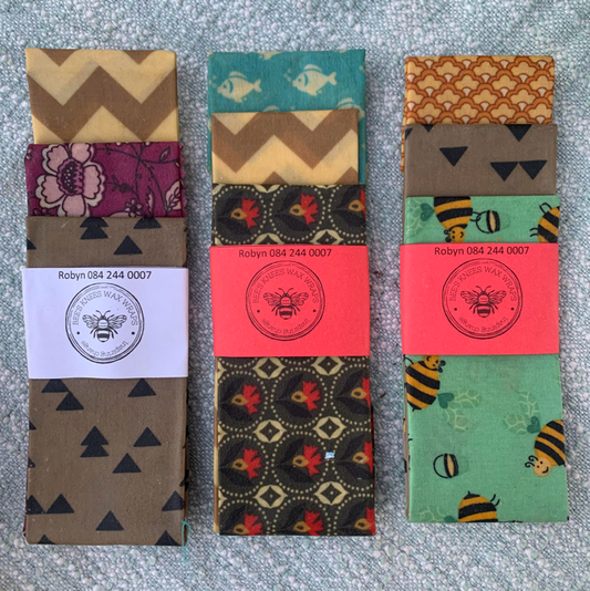 Triple Pack -  Wax Wraps (3 x 200mmx200mm)